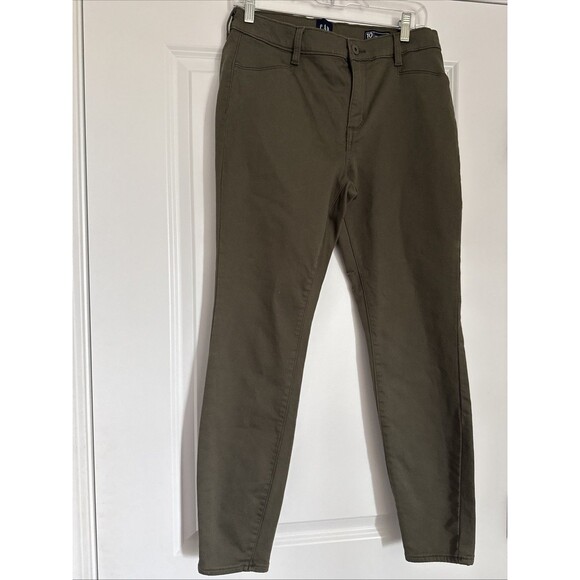 GAP Pants - GAP Women's Size 10 Relaxed Girlfriend Chino Pants Olive Green Cotton Blend